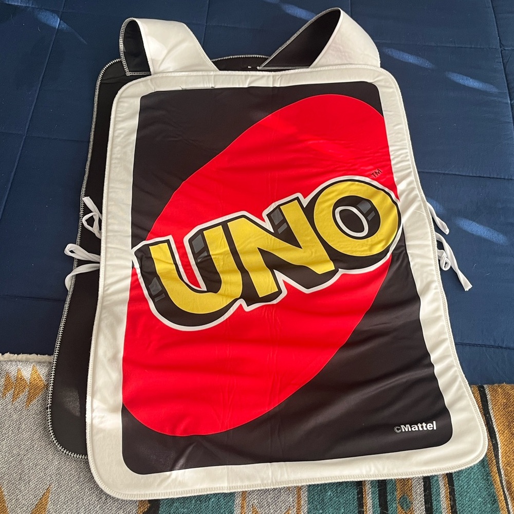 UNO Branded Red and Black Graphic Backpack Tote